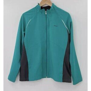 Reebok Women’s Teal Full Zip‎ Yoga Running Jacket Size XL Athleisure